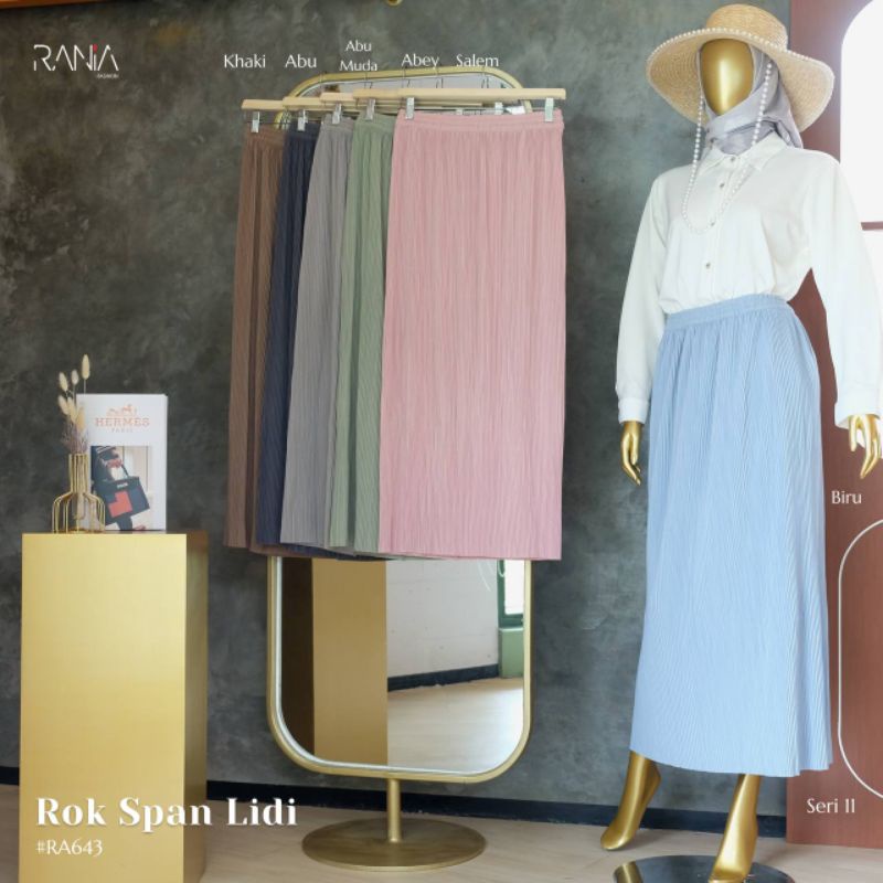 Rok Span Polos Plisket Lidi by RaniaFashion #RA643