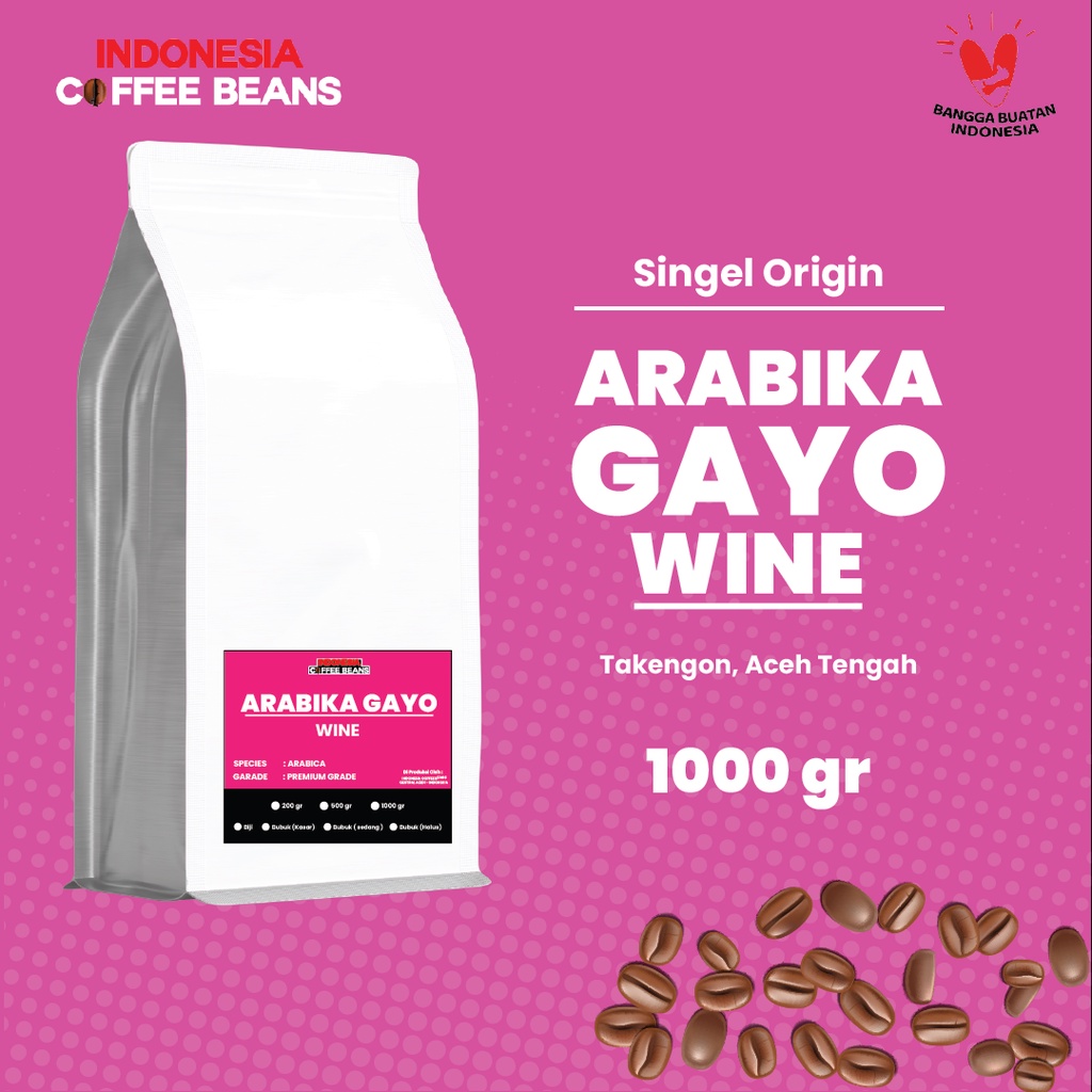 

Kopi Arabika Gayo Wine 1 Kg | Wine Single Origin Aceh Gayo Arabica