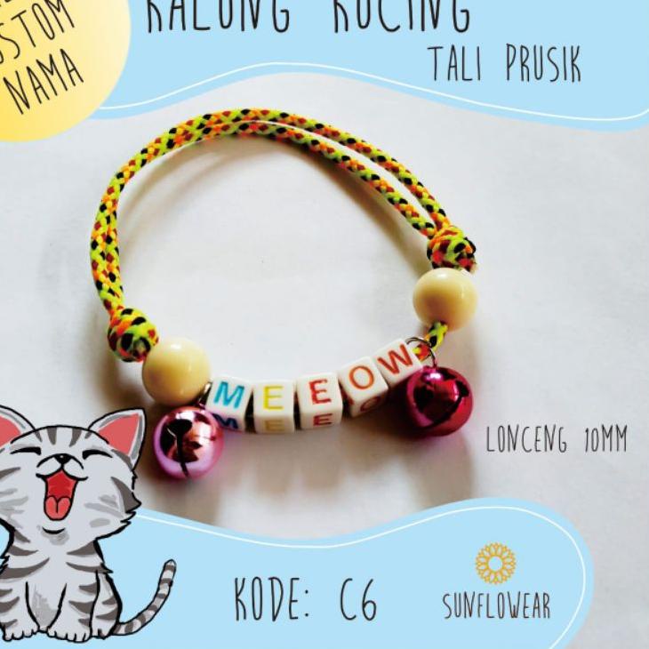 ⁂ Kalung Kucing Custom / Kalung Kucing Nama / Kalung Kucing Murah ェ