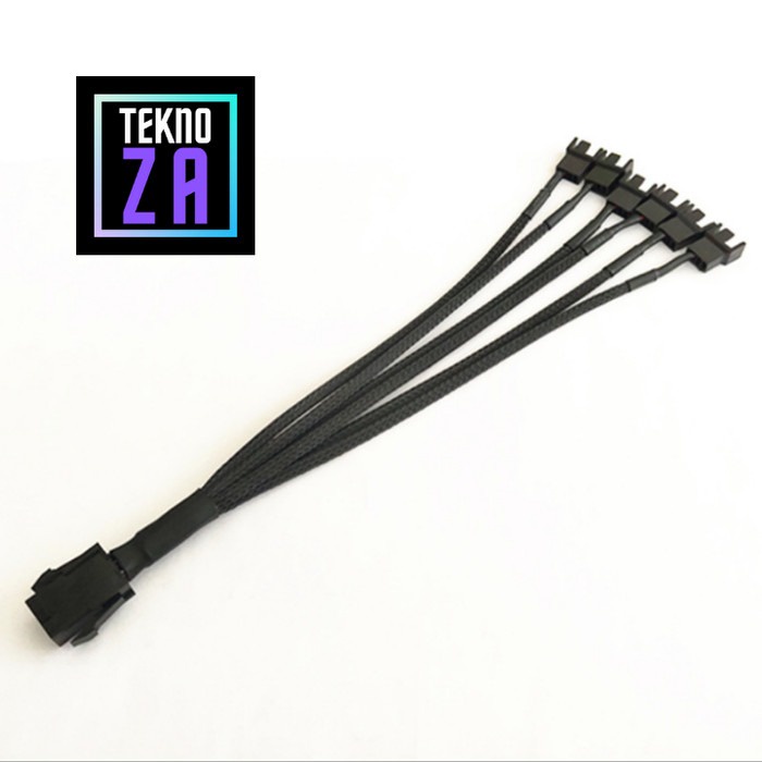 Fan Hub / Splitter 6pin Female PCIe to 6x 4pin Fan Connector