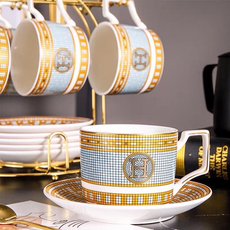 Cangkir Herms Set cangkir Gold Branded herms keramik mewah sultan Cangkir Gold Cangkir Emas