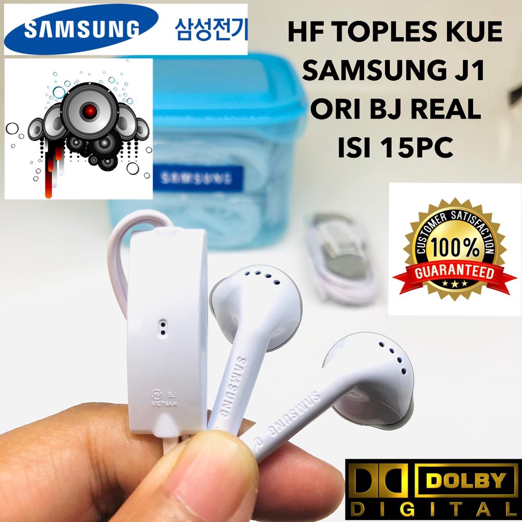 1TOPLES 15PCS Headset Earphone Samsung J1 Ace 2015 2016 J2 J3 J5 J7 2015 2016 Prime J4 J6 J8 Plus