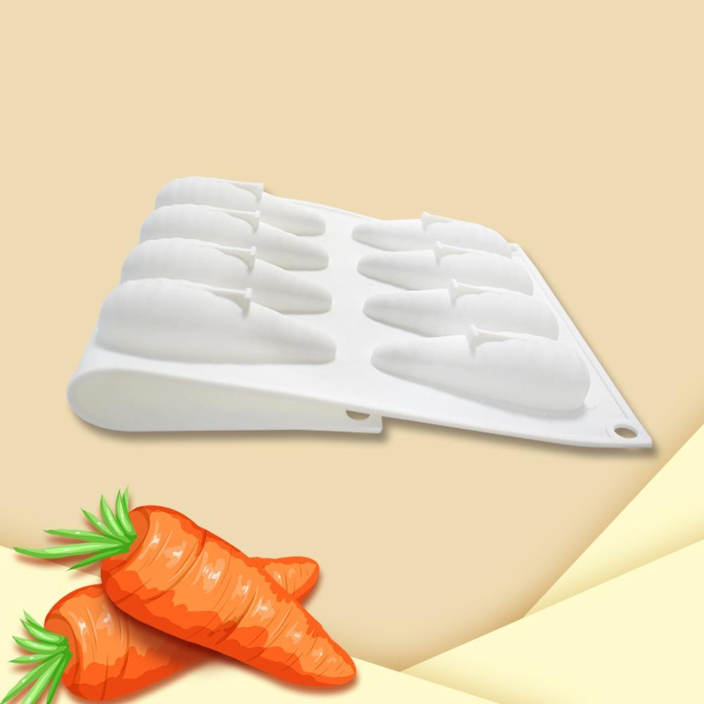 Top12 Cavity 3D Carrot DIY Craft Kue Cetakan Resin Pembuatan Sabun Easter Carrot