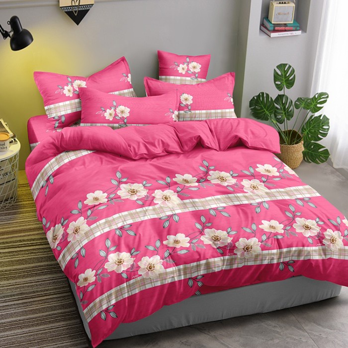 ALOHA - Bedcover Set Flat King Aloha Naomi 180x200 cm {Property Off Liliy Grosir Sprei Jakarta}