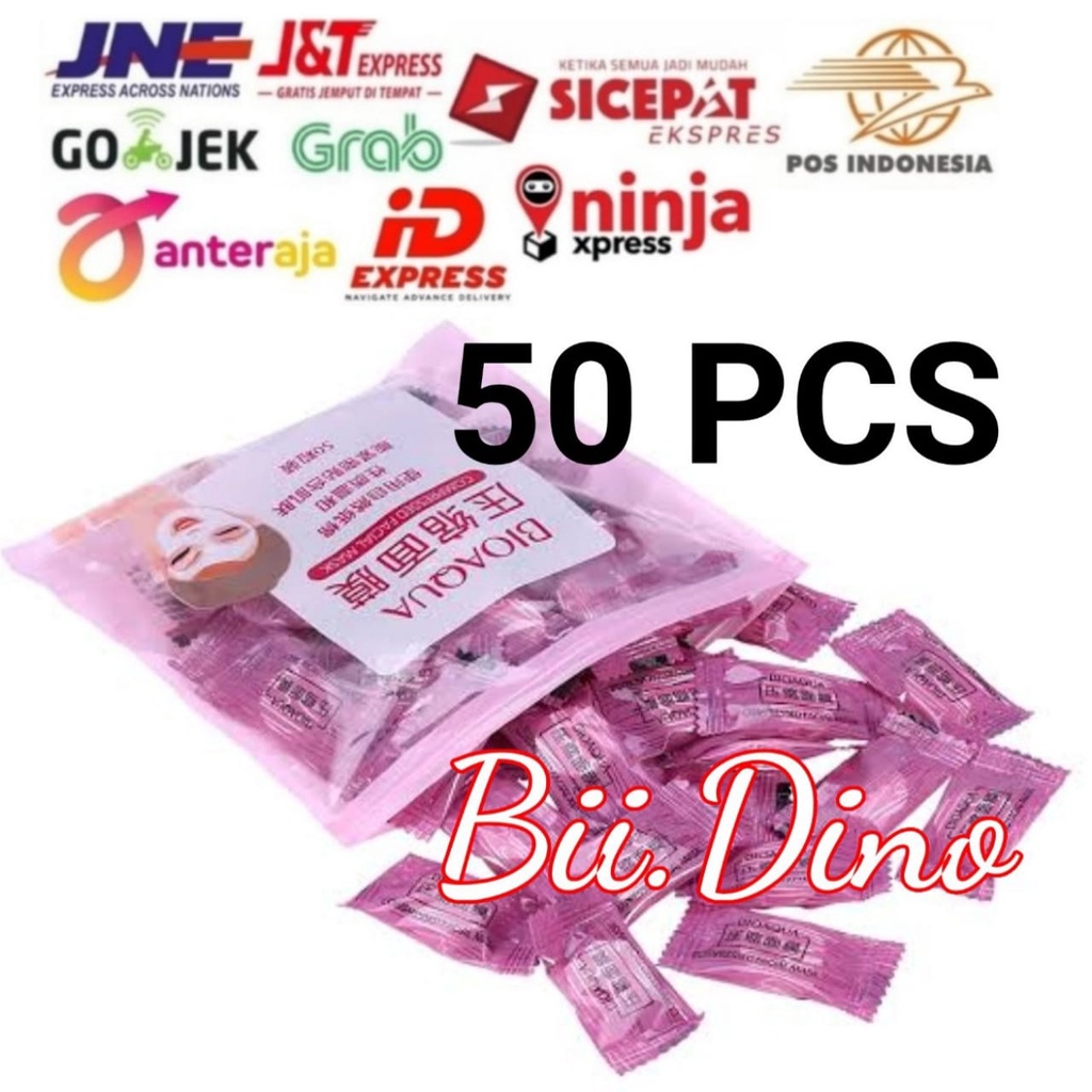 1 Pack 50 Pcs Bioaqua Compressed Facial Mask