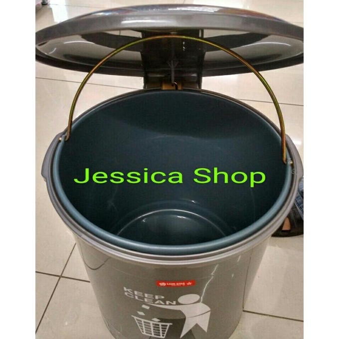 Jual Tempat Sampah Injakdustbintong Sampahround Dustbin Lion Star 10 Lt Shopee Indonesia 9613