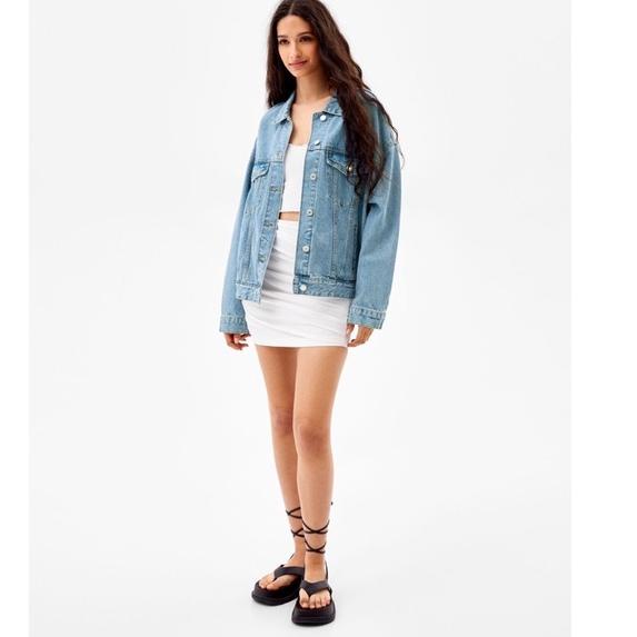 Sale Bershka Oversized Denim Jacket