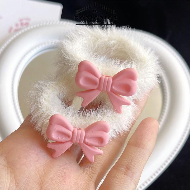 COD❤️Aksesoris Rambut Tali Rambut Bowknot Mewah Tali Rambut Indah Manis Musim Gugur Musim Dingin- cl