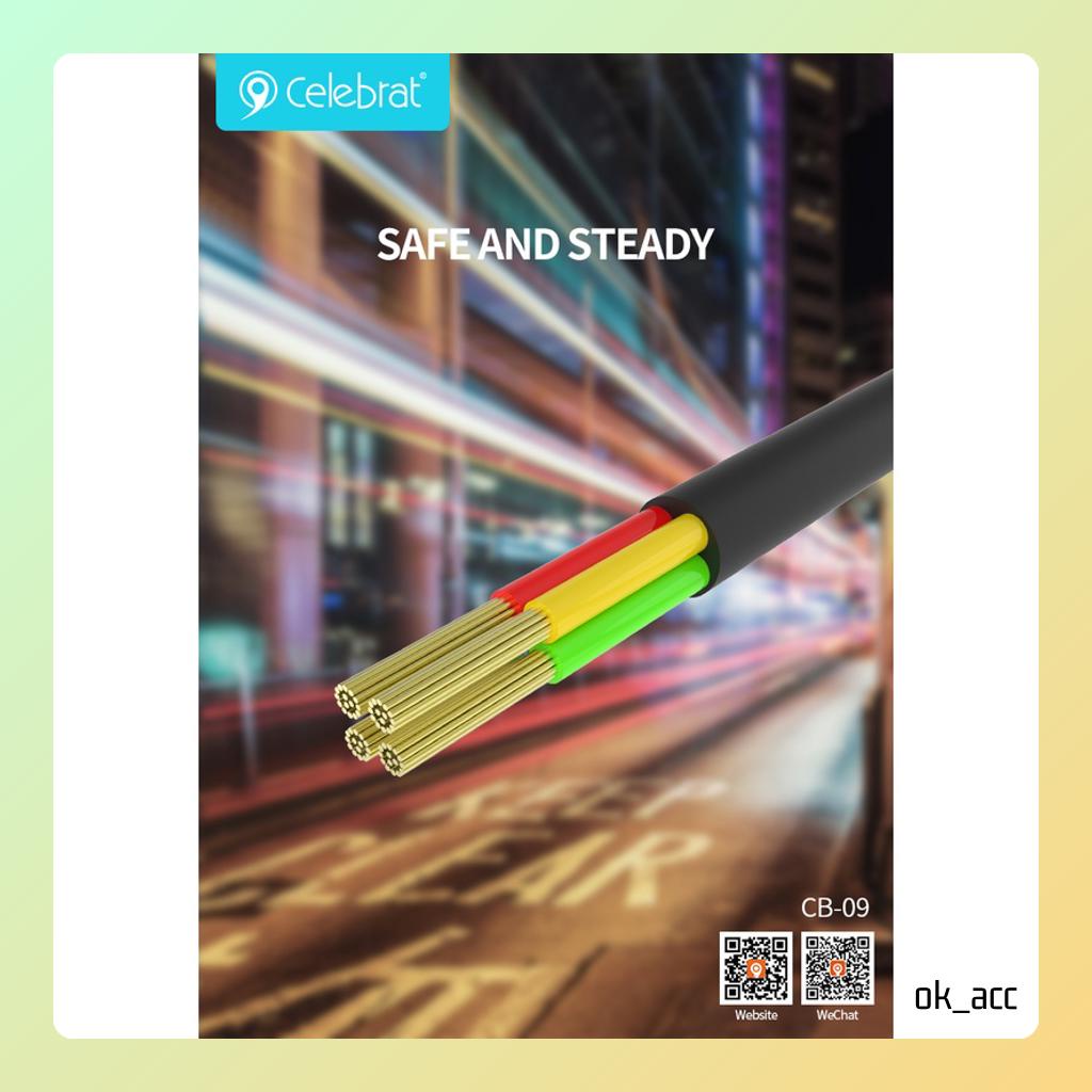 Kabel data cable Celebrat CB19T-i CBT19T-T CB09m CB09i CB09t charger chasan for android type C phone