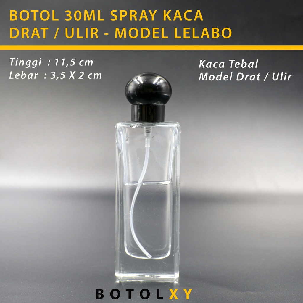 Botol Parfum 30ml Spray Kaca Tebal Refill Minyak Wangi - Jmalon