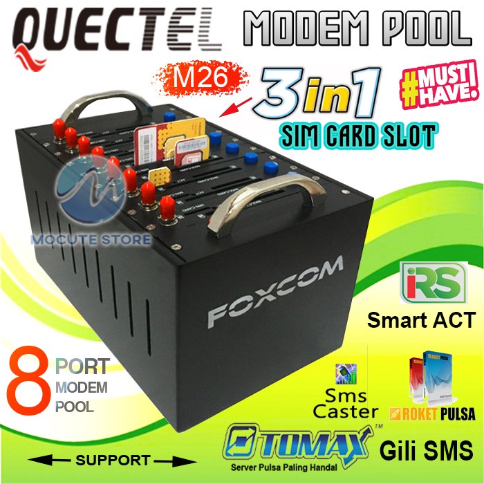 Mdo Modem Pool 8 Port Smartcom / Foxcom Chipset Quectell M26