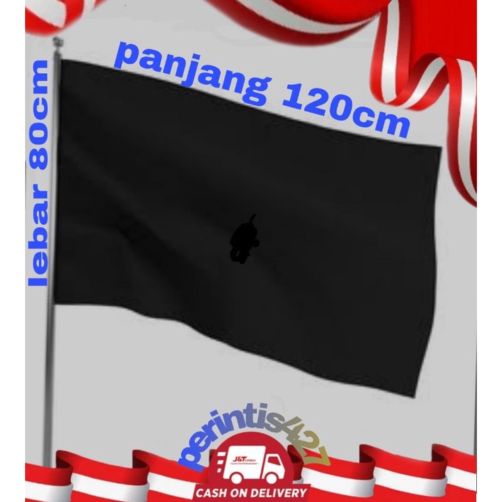 BENDERA HITAM POLOS
