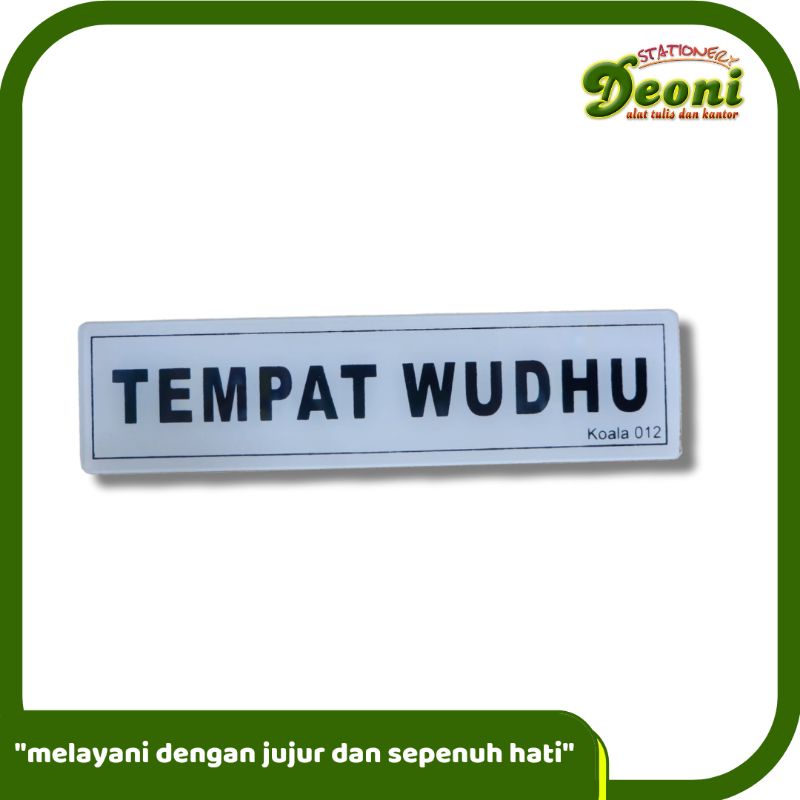 

KOALA Label Akrilik 6 X 21cm - TEMPAT WUDHU