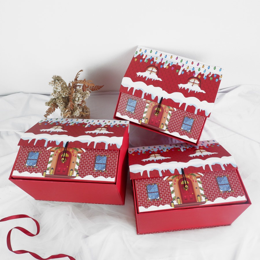 

READY Box Natal / Box Merry Christmas - House Box 24x15x8