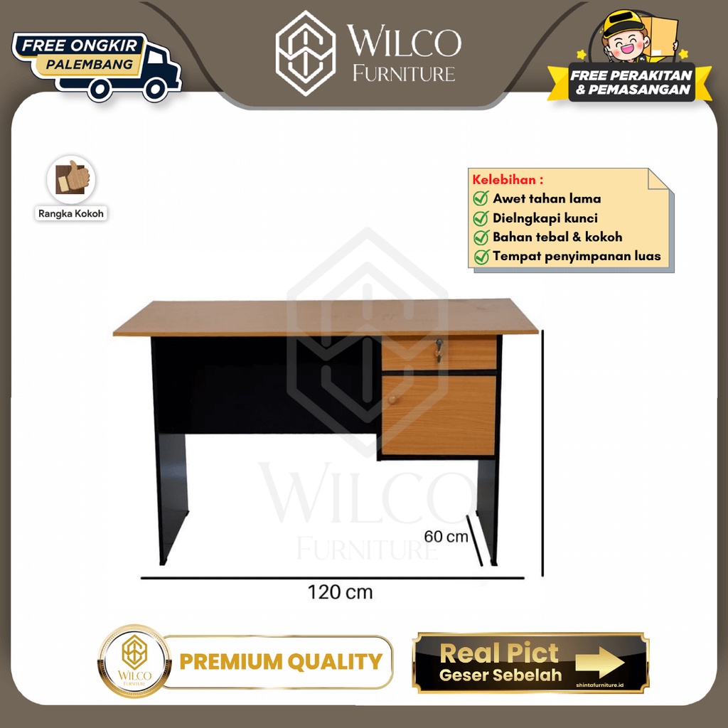 Meja Tulis Kantor MT-200 / Meja Kantor Minimalis Palembang
