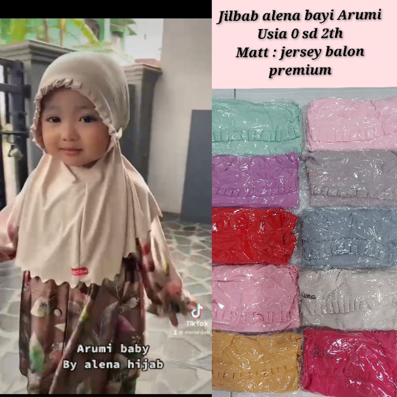 Jilbab alena anak bayi Arumi