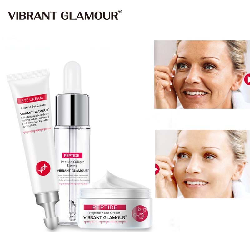 VIBRANT GLAMOUR Collagen Peptide Krim Wajah Anti Kerut Dan Penuaan Pelembab Pemutih Brightening Perawatan Wajah-30gr