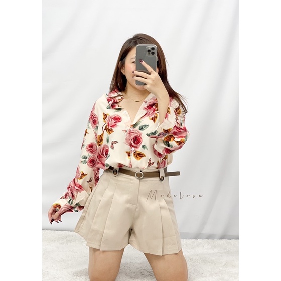 MDLV ~ 7747# Floretta Floral Shirt Kemeja Bunga Import