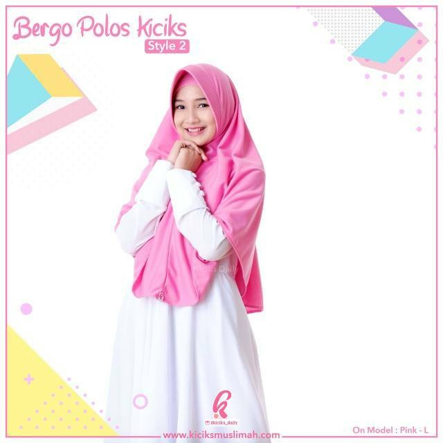 BERGO POLOS PINK M BY KICIKS MUSLIMAH/HIJAB POLOS/BERGO PAD