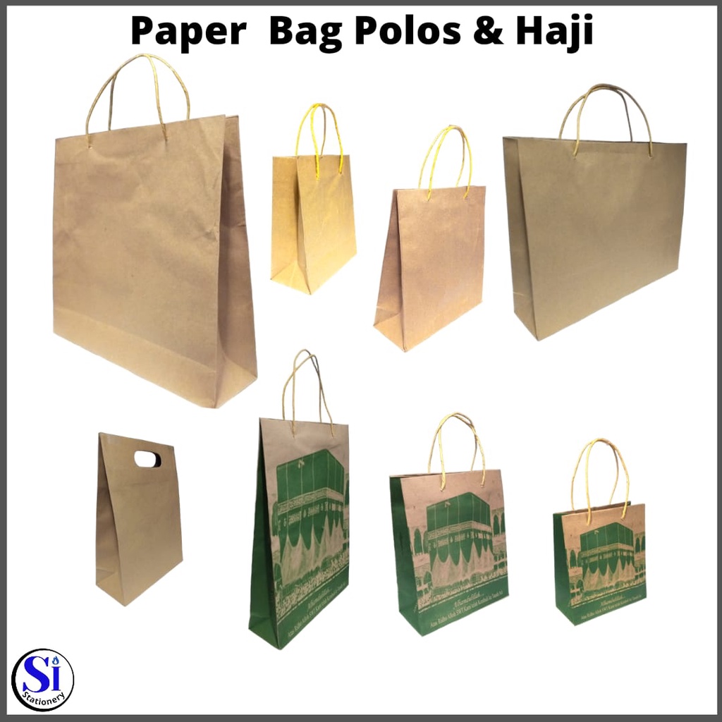 

PAPER BAG COKLAT POLOS DAN HAJI per lusin