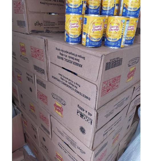 

(Terbaik) Susu kental manis Dairy Champ 480gr berikut BUBBLE WRAP / susu kental manis
