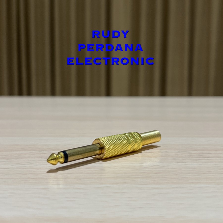 JACK AKAI 6.5MM 6.5 MM MALE COWOK MONO BESI METAL GOLD