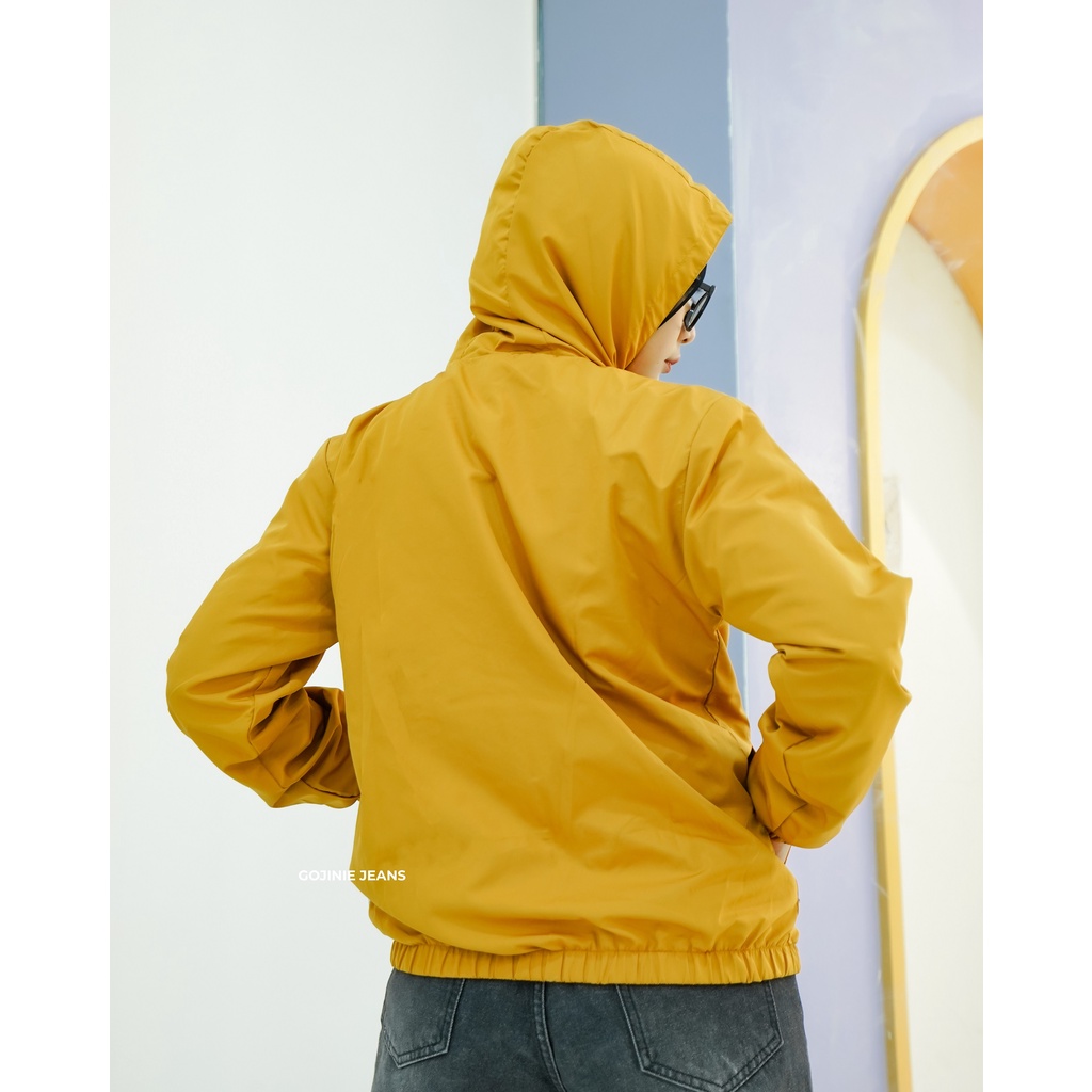 GOJINIEJEANS - JAKET REVERSIBLE MUSTARD