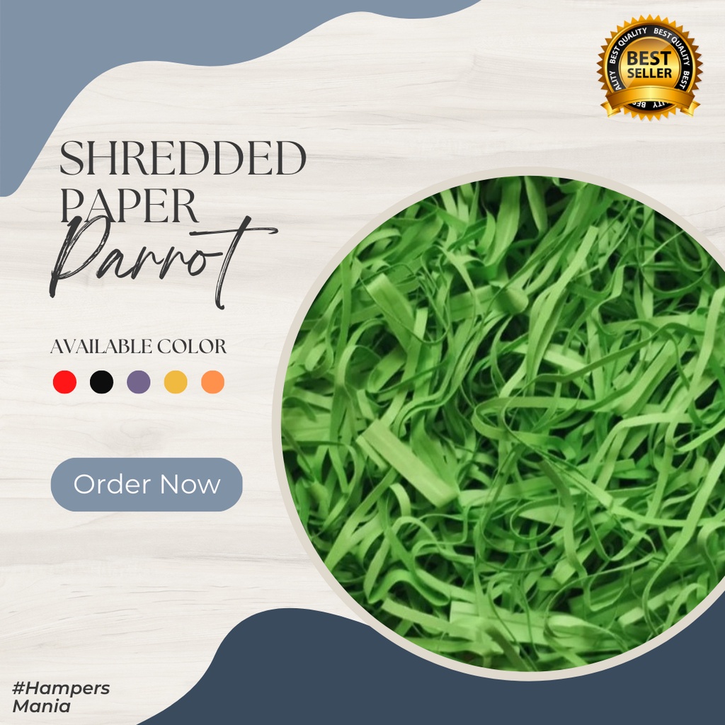 

Kertas serut warna parrot premium untuk hampers/kertas cacah/shredded paper