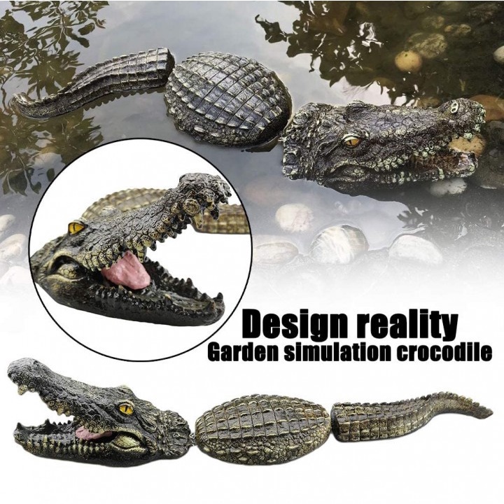 84 Floating Crocodile Decoy Pond - Buaya Palsu Apung Pengusir Bebek Angsa