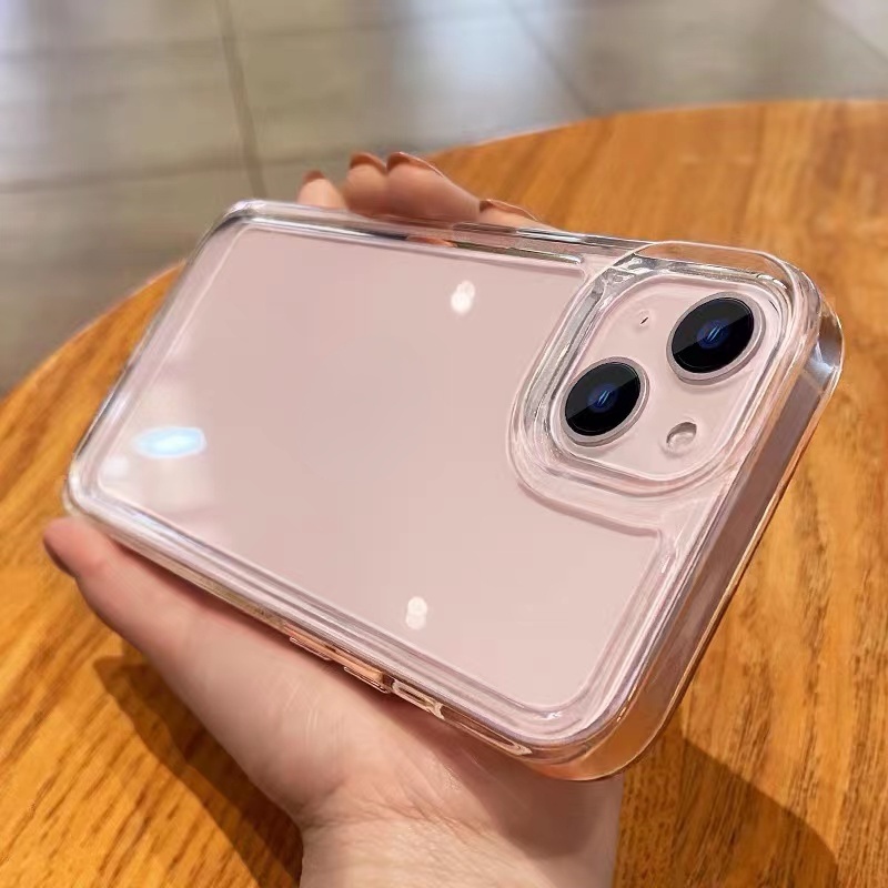 IPHONE Soft Case Transparan Kompatibel Untuk Iphone14 13 12 11 Pro XS Max XR X8 7 6S Plus SE Silikon TPU Casing Ponsel Shockproof Cover