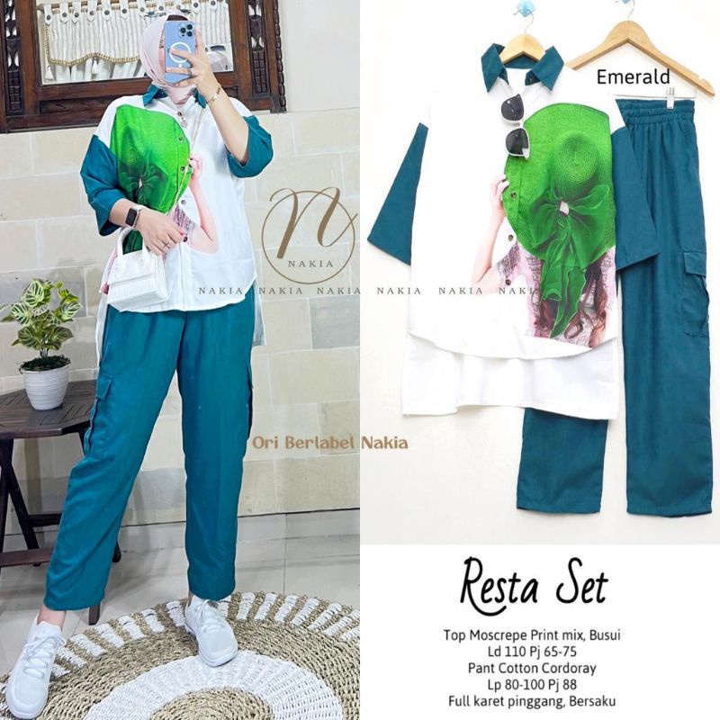 Setelan Celana Resta || RESTA SET || one Set RESTA || Realpict COD