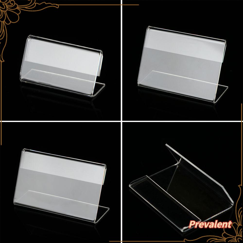 Preva Acrylic Sign Display Holder Bening Ecer Toko Supermarket Mall Rak Tempat Label