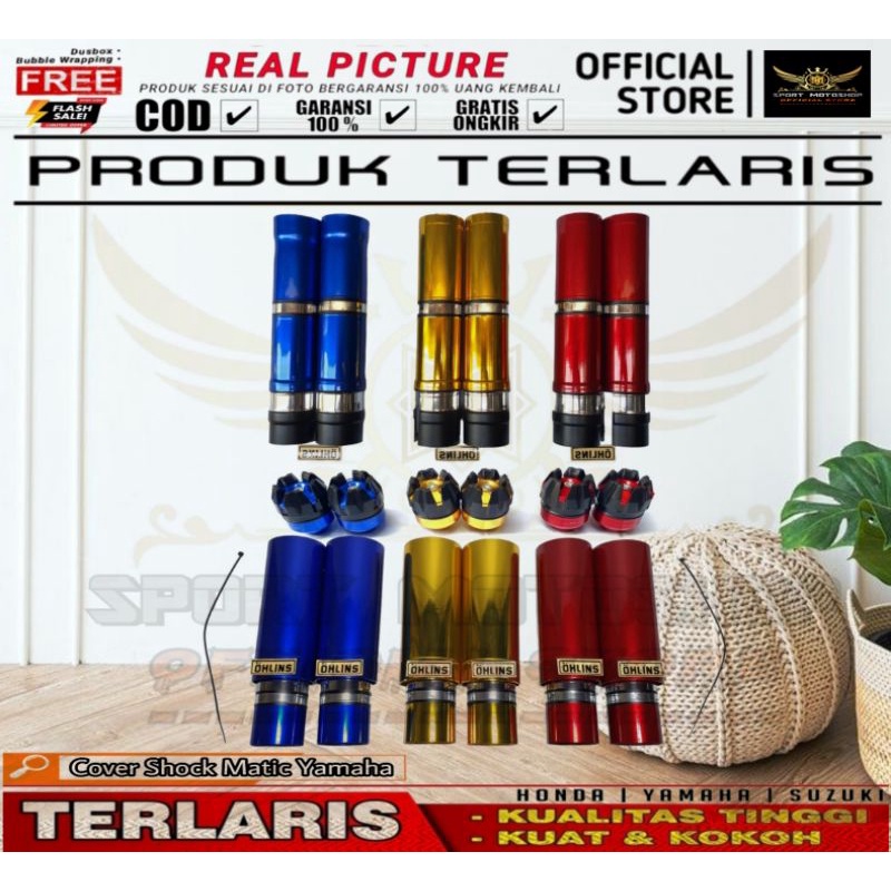 Cover Shock Sok Plus Jalu As Roda Depan Belakang Variasi Part Matic Yamaha | Mio Sporty | Mio M3 125