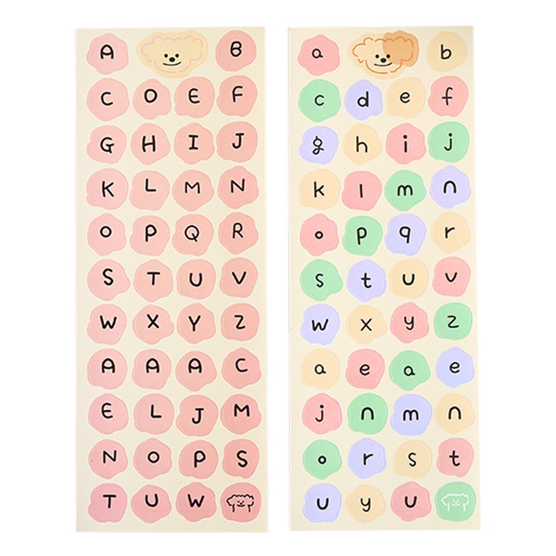 [kstuffind] Sticker Alphabet Inggris Dekorasi Photocard Lucu Warna Warni Gradation Scrapbook DIY Aesthetic Toplader Decoration Journal Jurnal Stiker PC Koleksi Murah Gemas Deco