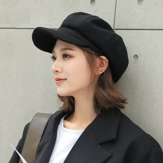 Topi Wanita Cantik Cetar Kekinian BARET CAP SENIMAN PELUKIS Bundar MUSIM GUGUR MUSIM DINGIN Baseball