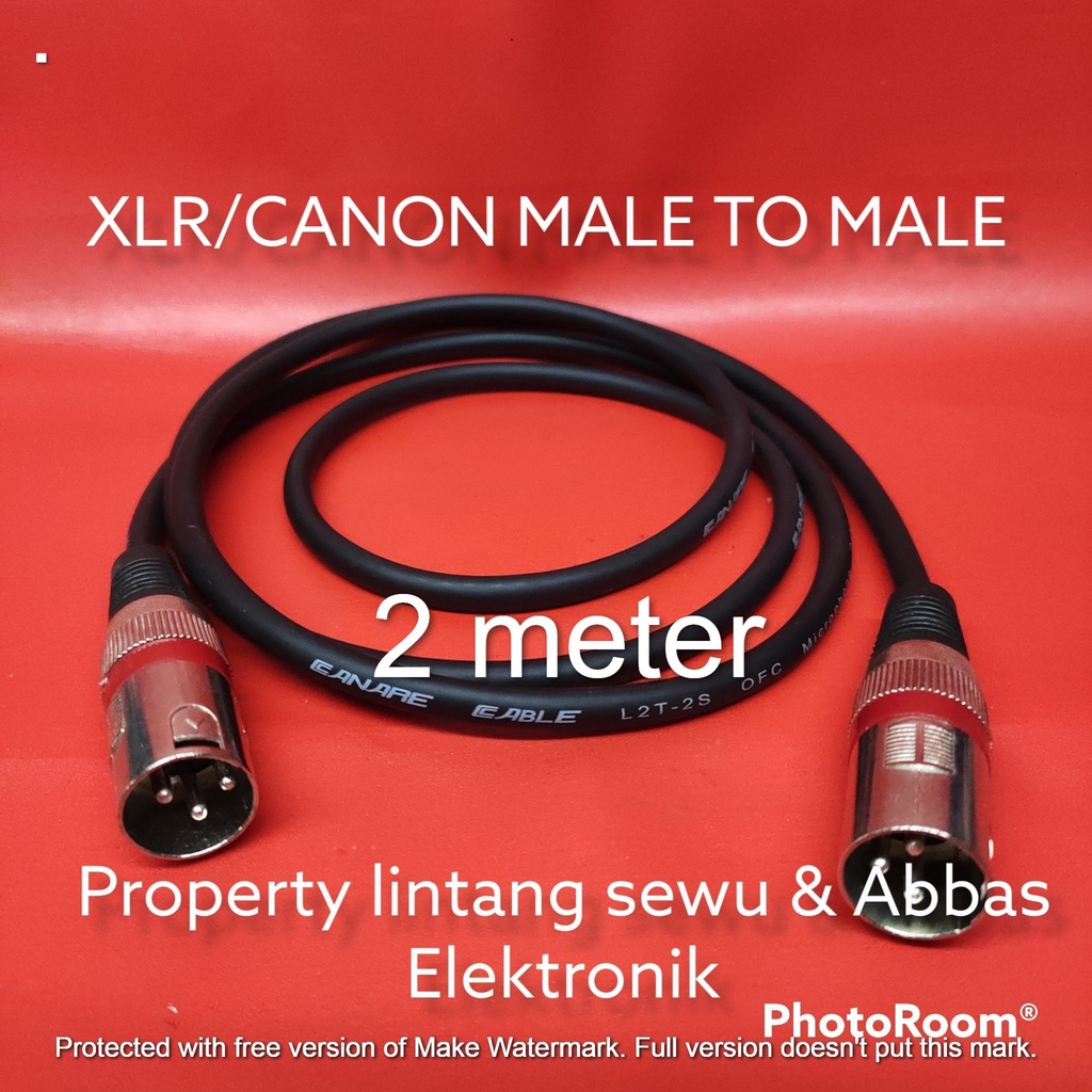 KABEL JEK XLR CANON MALE TO CANON MALE 2 METER