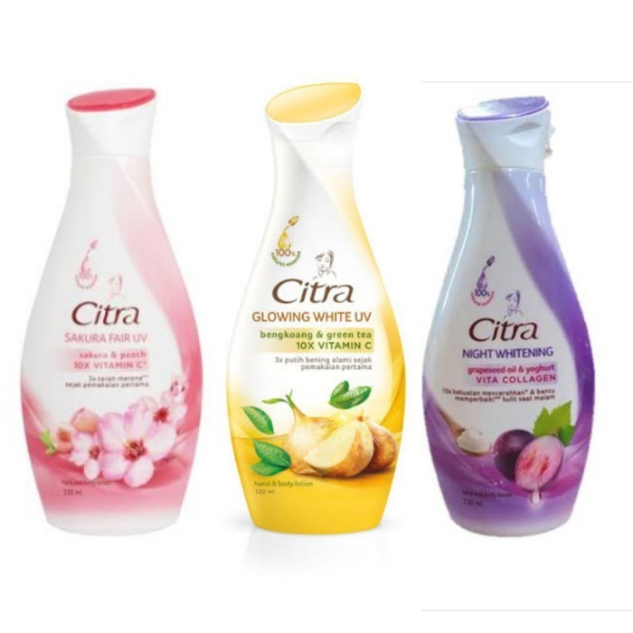 ~ALIJOJO~Citra Hand and Body Lotion Bengkoang Natural Glow UV Pump 380ml/ Pearl Mutiara 380ml