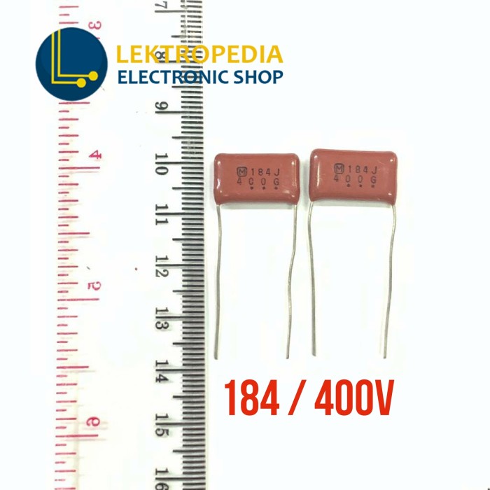 Milar Volt Tinggi 184 / 400v Kapasitor 400 v 180nF 180 nF 184j Mylar