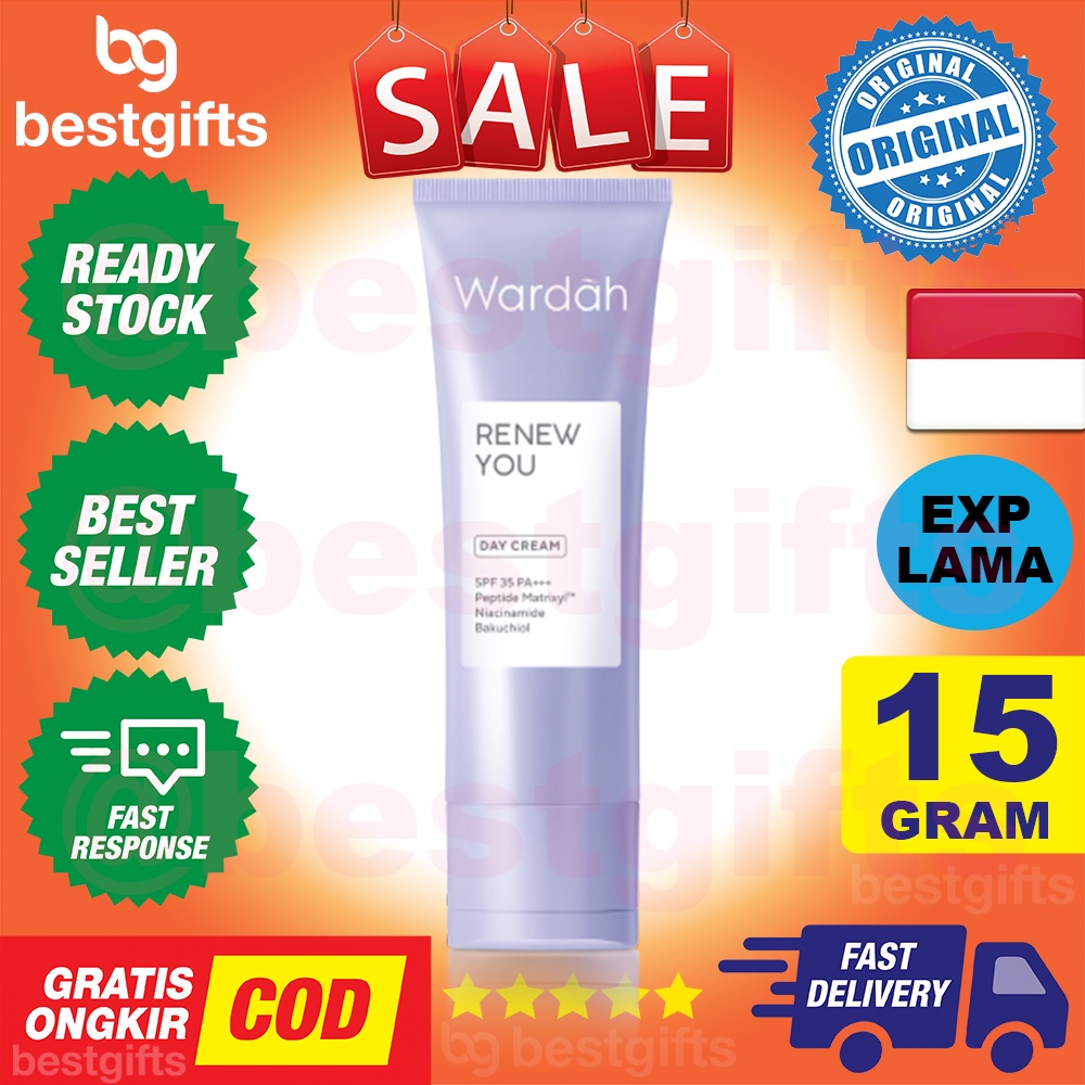 WARDAH RENEW YOU ANTI AGING DAY CREAM MENGATASI MASALAH PENUAAN KULIT 15 GRAM