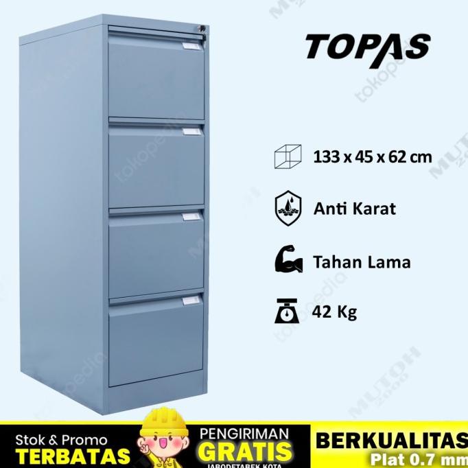 

TREND FILING CABINET FILLING KABINET TOPAS DCS-003 - 4 SUSUN 4 LACI ORIGINAL