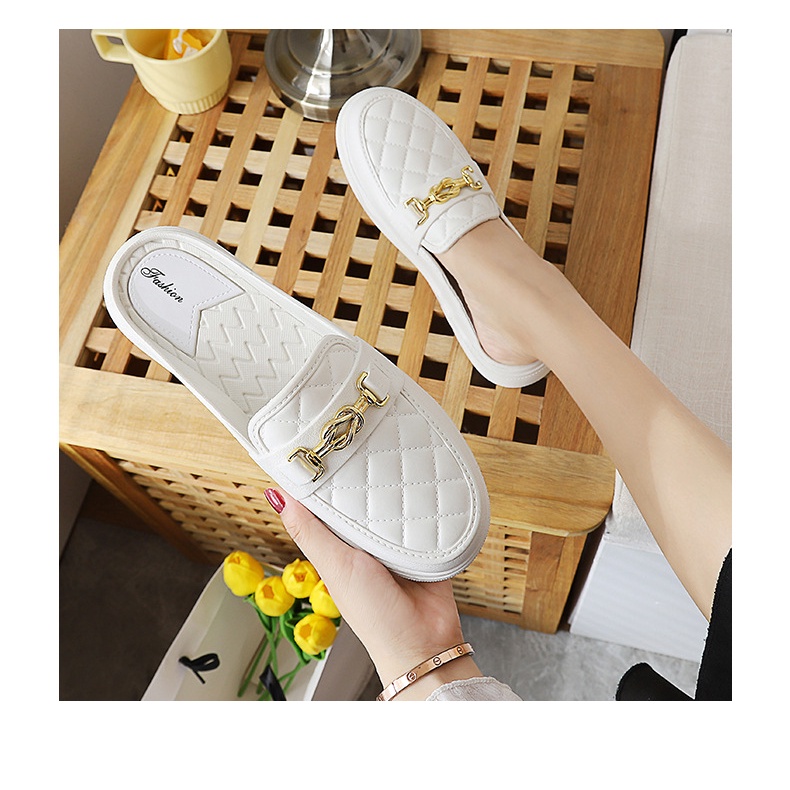 Gobra ♕ SA030  Sandal Wanita Slip SimpleTrend Flat Fashion Kasual Sendal Wanita Import