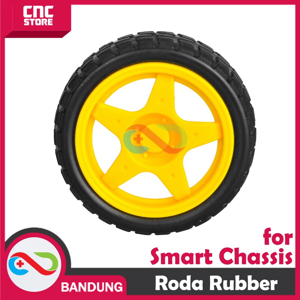 WHEEL RODA RUBBER FOR SMART ROBOT CAR 4WD 2WD