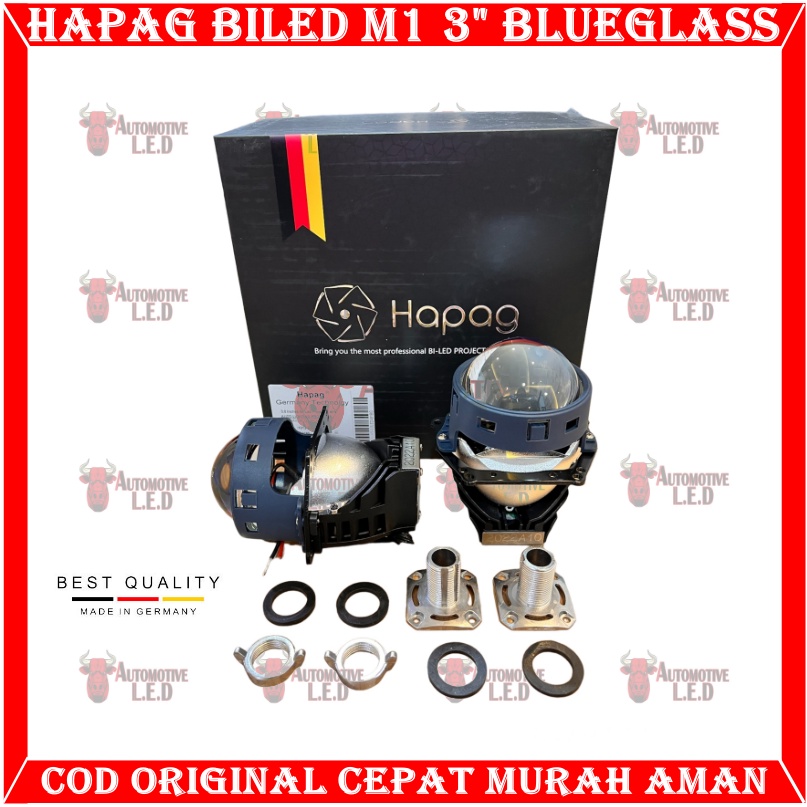 ORIGINAL BILED HAPAG M1 3 INCHI BLUELENS LAMPU UTAMA MOTOR UNIVERSAL | BILED AES LAMPU UTAMA | LAMPU