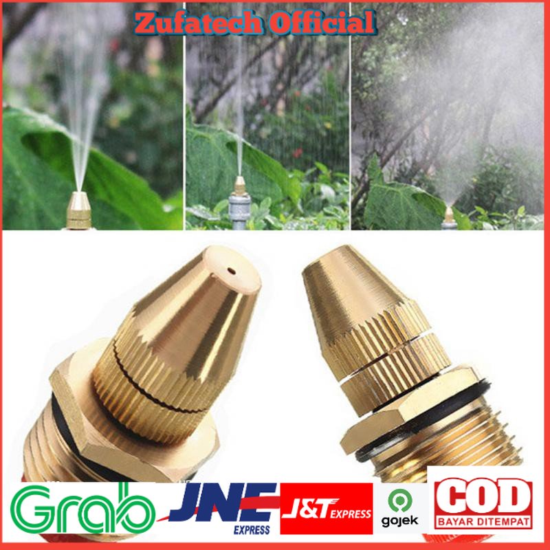 Water Mist Sprinkler Drip Irigasi Penyiram Nozzle Brass 1/2 Inch 1 PCS - JM008 - Copper