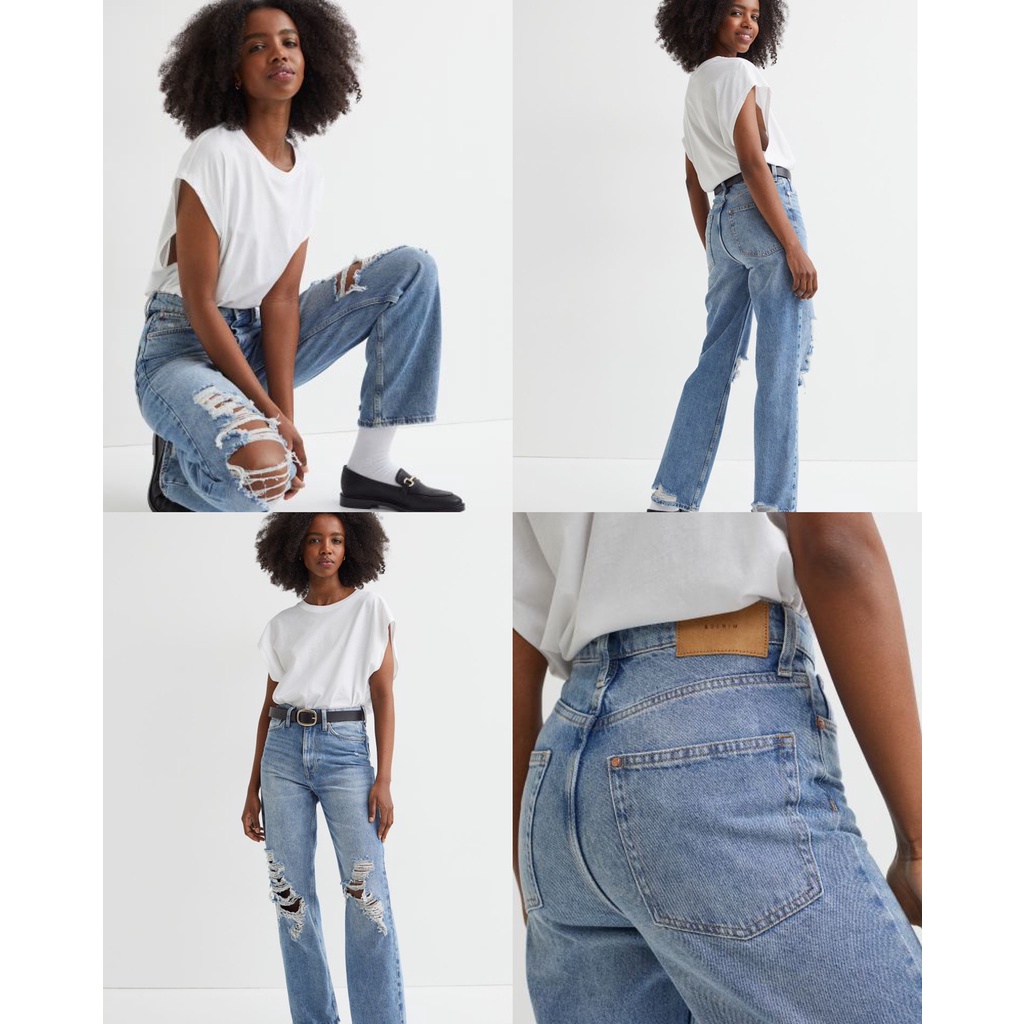 H&amp;M Mom Jeans Ripped