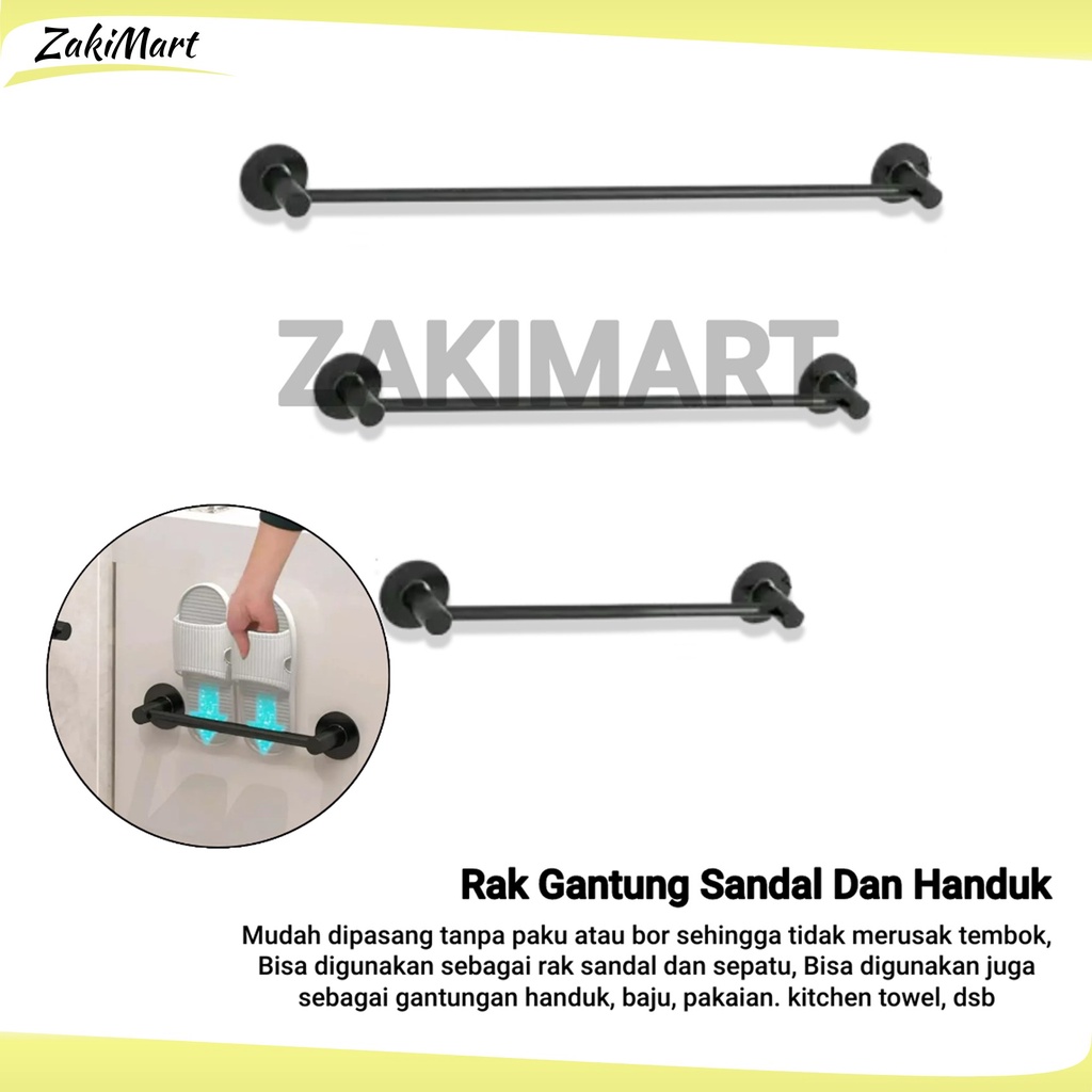 Rak Gantung Sandal Dan Handuk Rak Penyimpanan Tempel Dinding Dapur &amp; Kamar Mandi