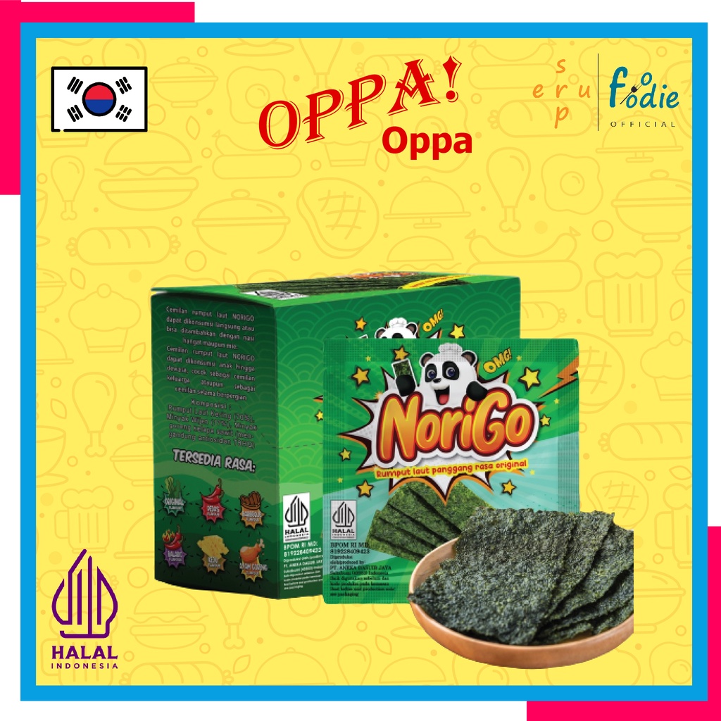 

SUPERFOODIE Snack Nori / Nori Snack / Jajanan Anak - Anak / Cemilan Anak / Jajanan Cemilan Anak - Anak Snack Nori Seaweed Sehat Halal Rasa Original, Spicy dan BBQ