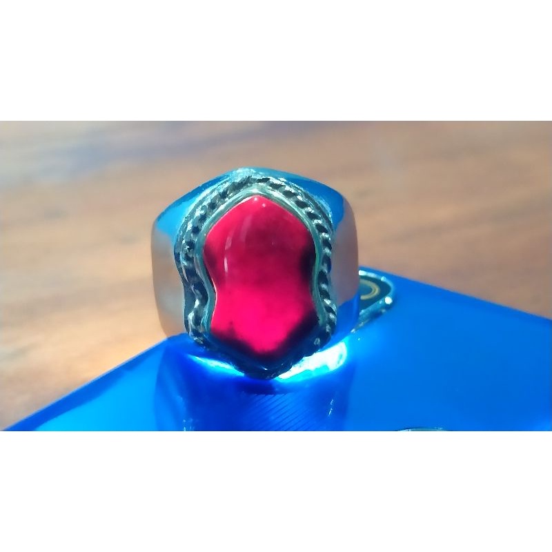 cincin terompah yaman wulung tembus merah