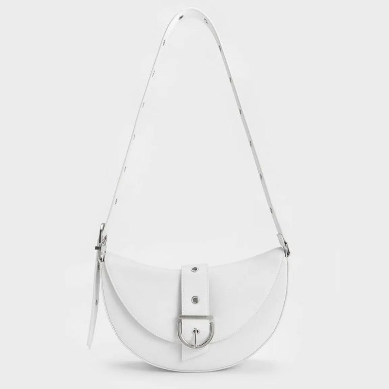 CK Buckled Strap Crescent Bag