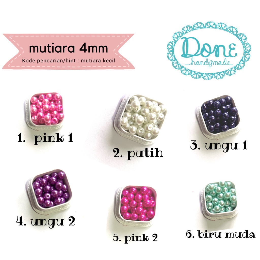 Mutiara payet kecil fake pearl sprinkle keychain mutiara kecil